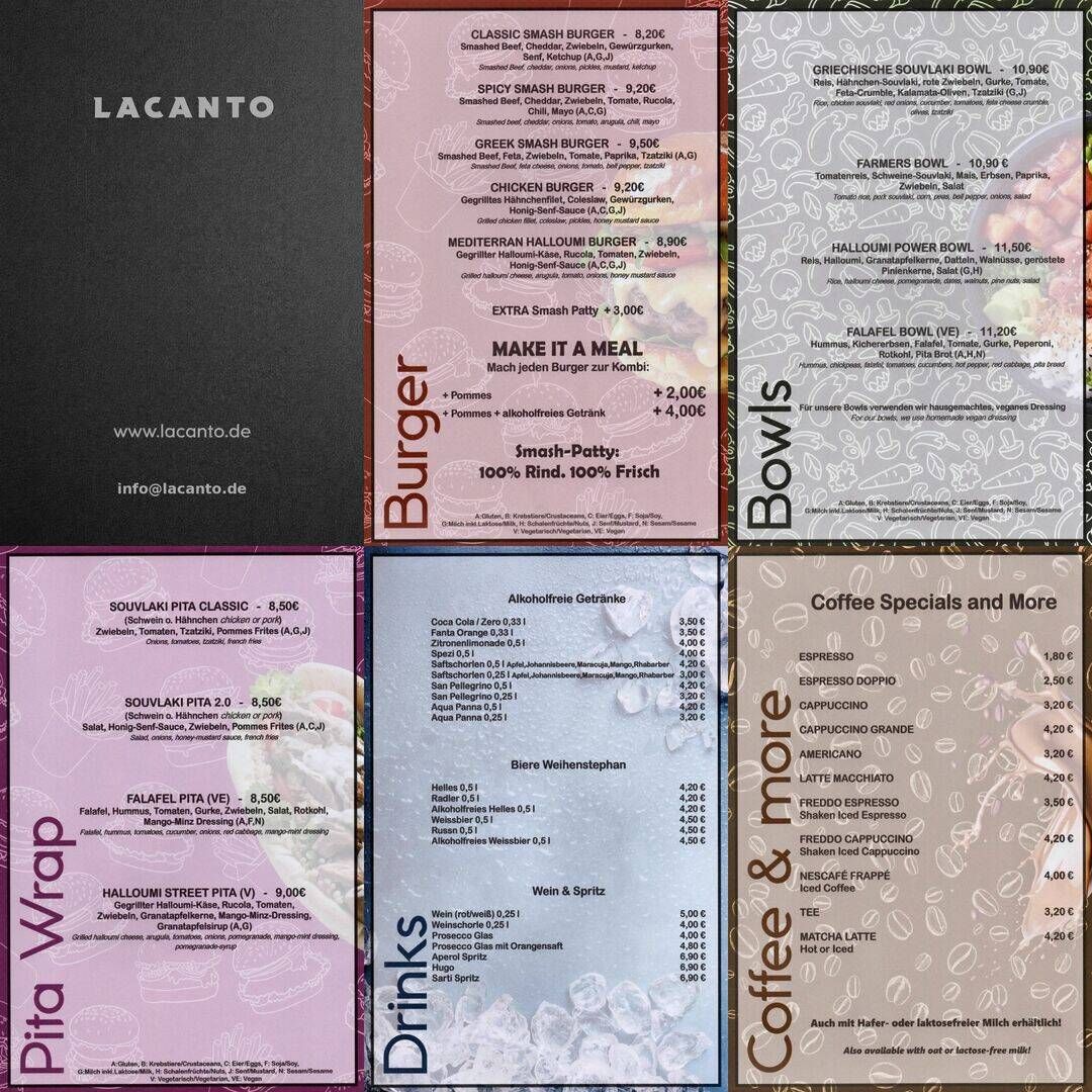Menu as image